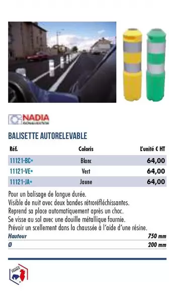 Nadia - Balisette Autorelevable offre à 64€ sur Master Pro