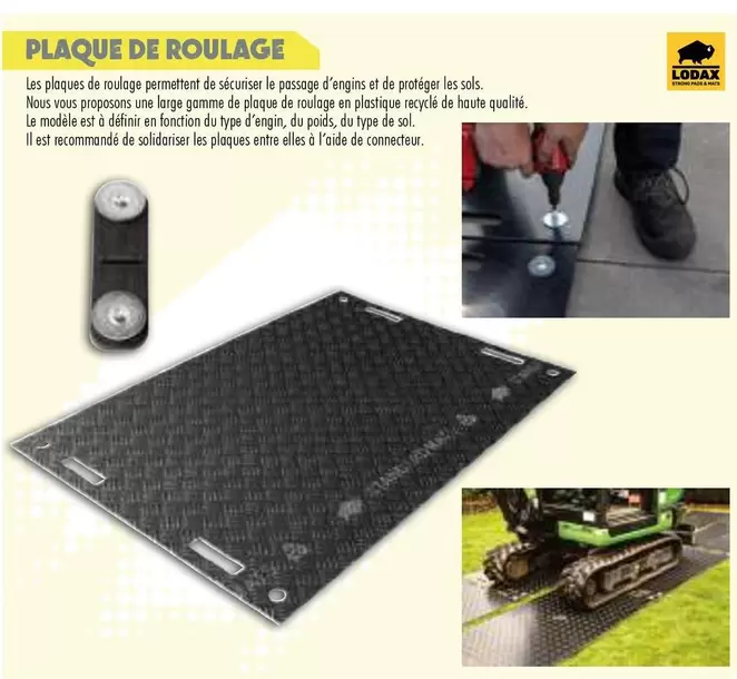 Plaque De Roulage offre sur Master Pro