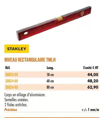 Stanley - Niveau Rectangulaire Tmlh offre à 44€ sur Master Pro