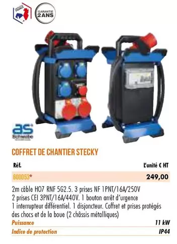 Coffret De Chantier Stecky offre à 249€ sur Master Pro