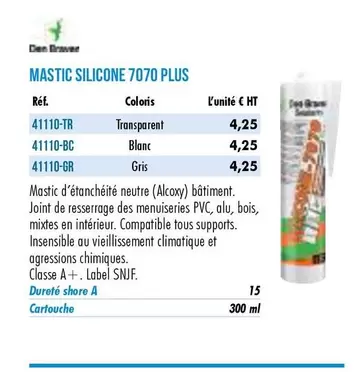 TOUS - Mastic Silicone offre à 4,25€ sur Master Pro