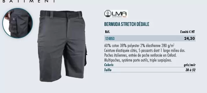Oxford - Bermuda Stretch Deolale offre à 24,3€ sur Master Pro