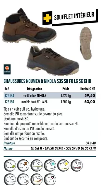 Chaussures Noumea & Nikola S35 SRS Folg Sc Ci Hi offre à 59,5€ sur Master Pro