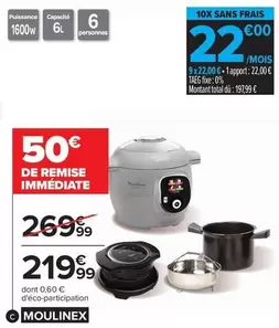 Moulinex - Mixta De Cuisine offre à 219,99€ sur Carrefour Contact