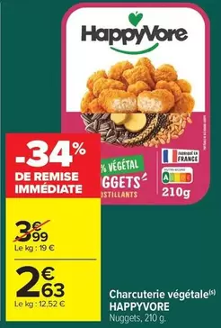 HappyVore - Charcuterie Vegetale offre à 2,63€ sur Carrefour