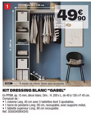 Dim - Kit Dressing Blanc offre à 49,9€ sur Brico Dépôt