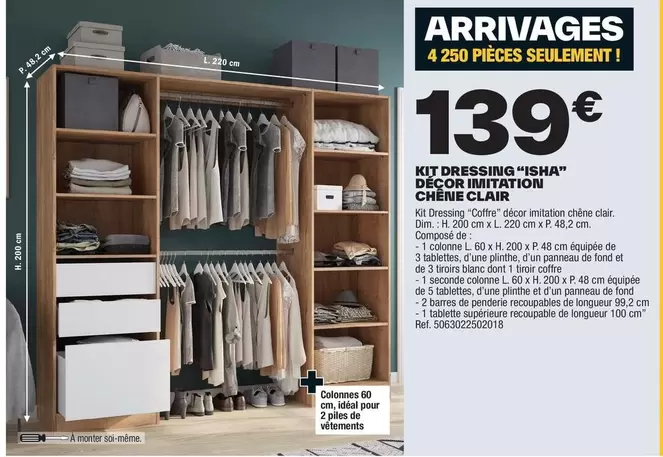 Kit Dressing "isha" Decor Iuitaton offre à 139€ sur Brico Dépôt