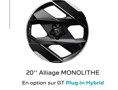 20" Alliage Monolithe offre sur Peugeot