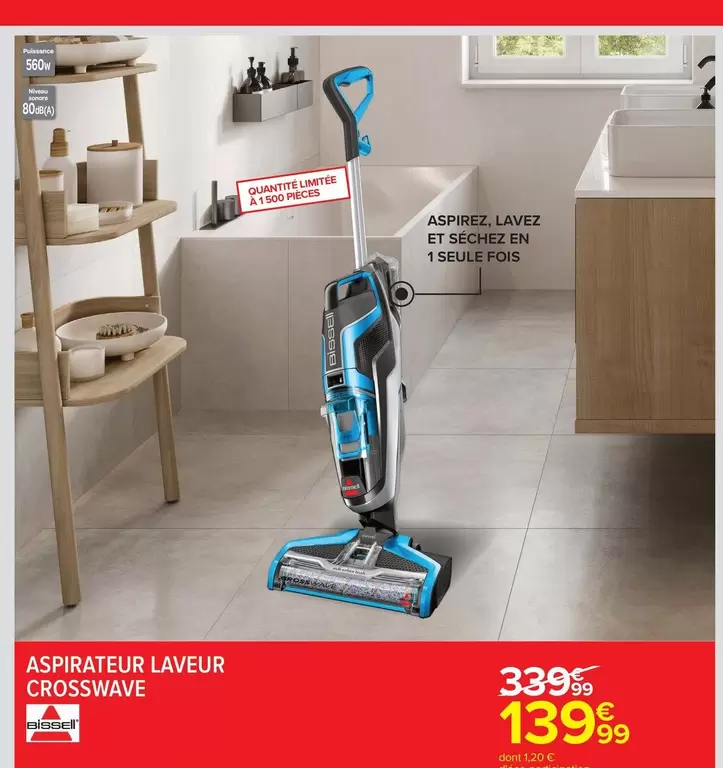 Bissell - Aspirateur Laveur Crosswave offre à 139,99€ sur Carrefour Contact