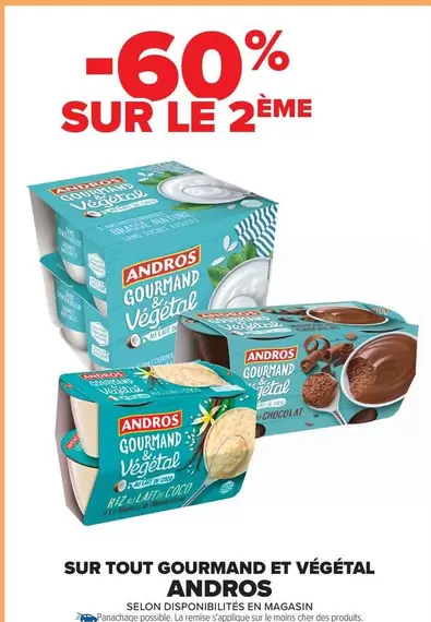 Andros - Sur Tout Gourmand Et Végétal offre sur Carrefour Contact