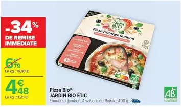 Jardin Bio Étic - Pizza offre à 4,48€ sur Carrefour Contact