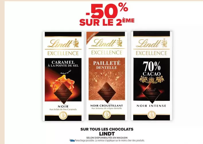 Lindt - Sur Tous Les Chocolats offre sur Carrefour Contact