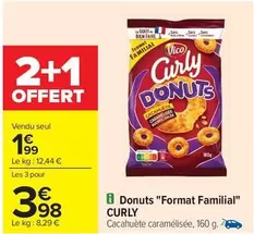 Curly - Donuts "Format Familial" offre à 1,99€ sur Carrefour Contact