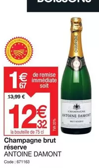 Brut - Champagne  Réserve offre à 12,32€ sur Promocash