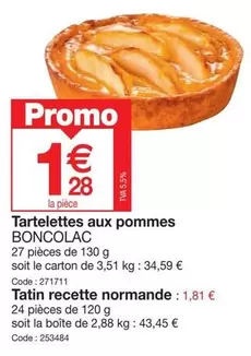 Tartelettes Aux Pommes offre à 1,28€ sur Promocash