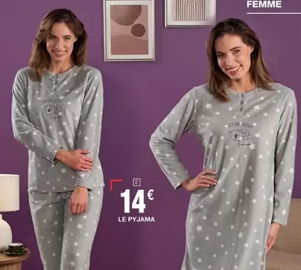 Pyjama Femme offre à 14€ sur Cora