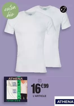 Athena - Coton Bio offre à 16,99€ sur Cora