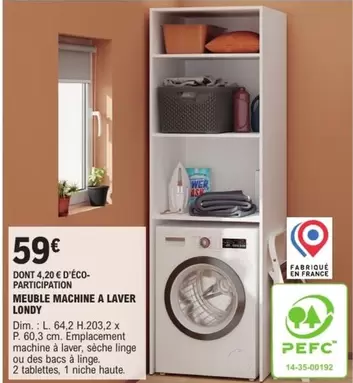 Meuble Machine A Laver Londy offre à 59€ sur E.Leclerc Brico