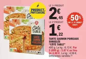 Tarte Saumon Poireaux Surgelee offre à 2,45€ sur E.Leclerc