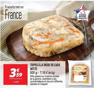 Signal - Tripes A La Mode De Caen offre à 3,59€ sur Netto