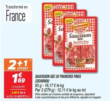 Cochonou - Saucisson Sec 30 Tranches Fines offre à 1,69€ sur Netto