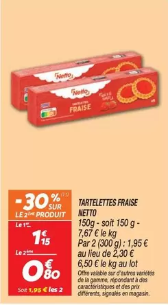 Signal - Tartelettes Fraise offre à 1,15€ sur Netto