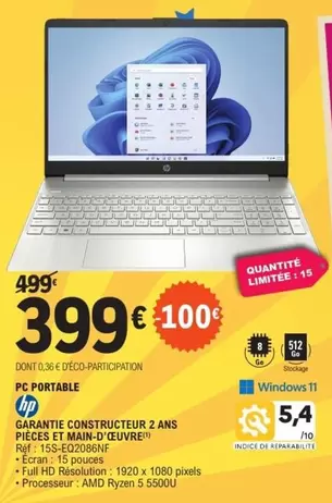 HP - Granite Contructeur 2 Ans Pieces Et Manic "culvre offre à 399€ sur E.Leclerc