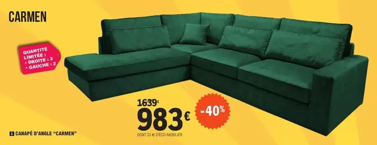 Carampé D'angle "carpin" offre à 983€ sur E.Leclerc