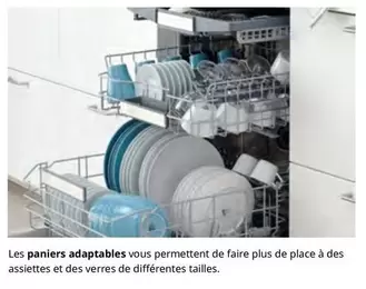 Les Paniers Adaptables Vous Permettent De Faire Plus De Place À Des Assiettes Et Des Verres De Differentes Tailles. offre sur IKEA