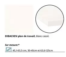 Plan De Travail, Blanc Casse offre sur IKEA