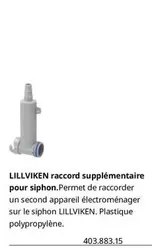 LILLVIKEN raccord supplementaire pour siphon offre sur IKEA