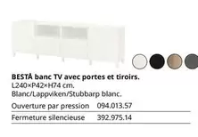 BESTÀ banc TV avec portes et tiroirs offre à 392,97€ sur IKEA