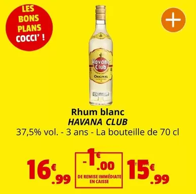 Havana Club - Rhum Blanc offre à 15,99€ sur Coccimarket