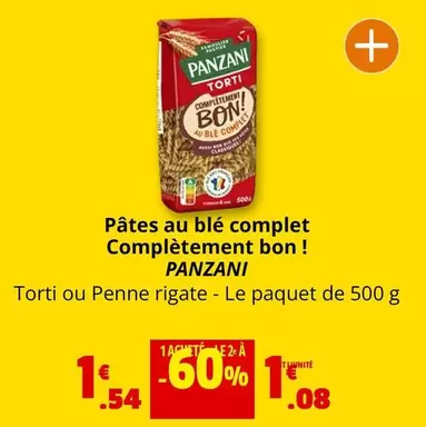 Panzani - Pâtes Au Blé Complètement Bon! offre à 1,08€ sur Coccimarket