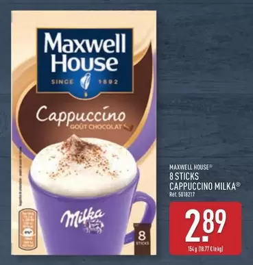 Milka - 8 Sticks Cappucino offre à 2,89€ sur Aldi