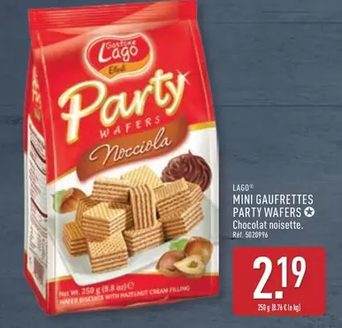 Gastone Lago - Mini Gaufrettes Party Wafers offre à 2,19€ sur Aldi