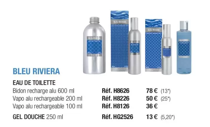 Bleu Riviera - Eau De Toilette offre sur Fragonard