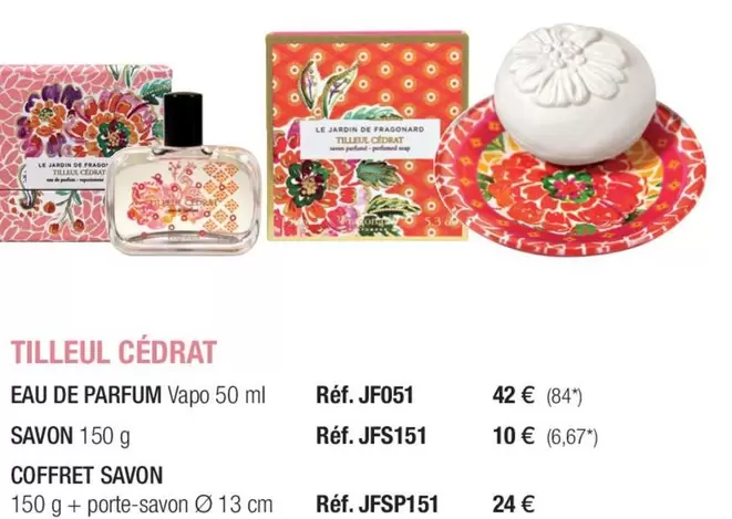 Tilleul Cédrat offre à 10€ sur Fragonard