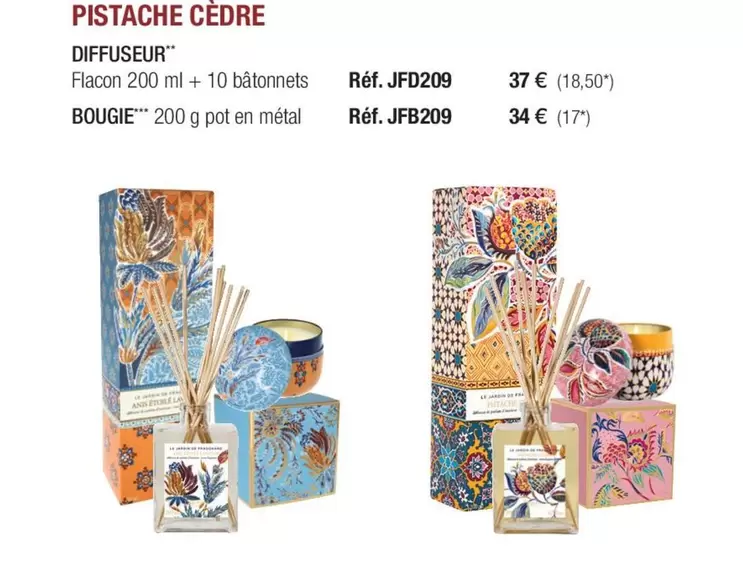 Fragonard - Pistache Cèdre offre à 34€ sur Fragonard