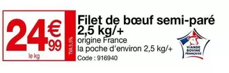 Filet De Boeuf Semi-pare offre à 24,99€ sur Promocash