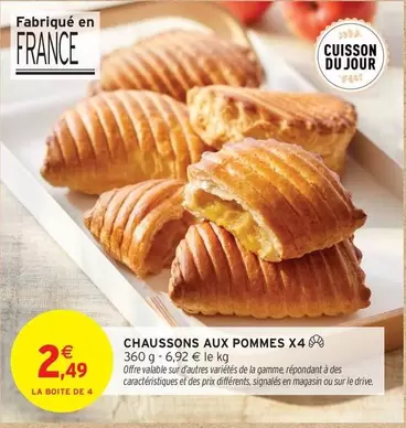 Chaussons Aux Pommes X4 offre à 2,49€ sur Intermarché