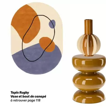 Tapis Rugby Vase Et Bout De Canapé offre sur Chateau d'Ax