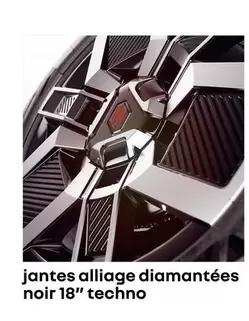 Renault - Jantes Alliage Diamantées Noir 18" Techno offre sur Renault