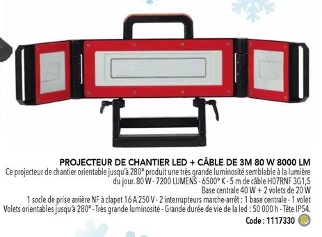 Projecteur De Chantier Led offre sur SAMSE