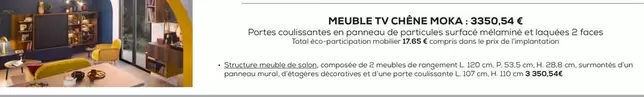 Meuble Tv Chene Moka offre à 3350,54€ sur Cuisinella