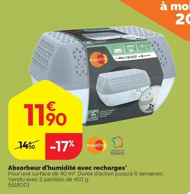 Absorbeur D'humidité Avec Recharges offre à 11,9€ sur Weldom