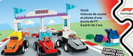 Voitures De Course Et Pilotes D'une Écurie De Fà À Partir De 2 Ans offre sur LEGO