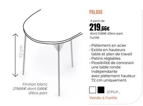 Palaos offre à 219,66€ sur SoCoo'c