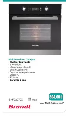 Brandt - Multifonction Catalyse  offre à 504,6€ sur SoCoo'c