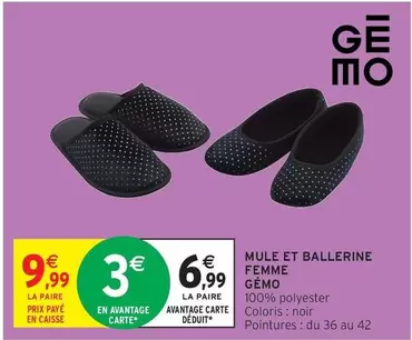 Mule Et Ballerine Femme offre à 9,99€ sur Intermarché Hyper